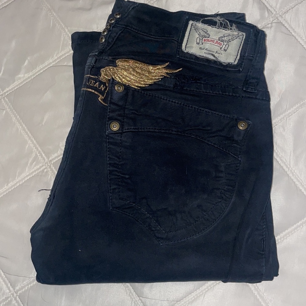 Robins Jean black popplin pants size 27. A must! Super comfortable. Best selling